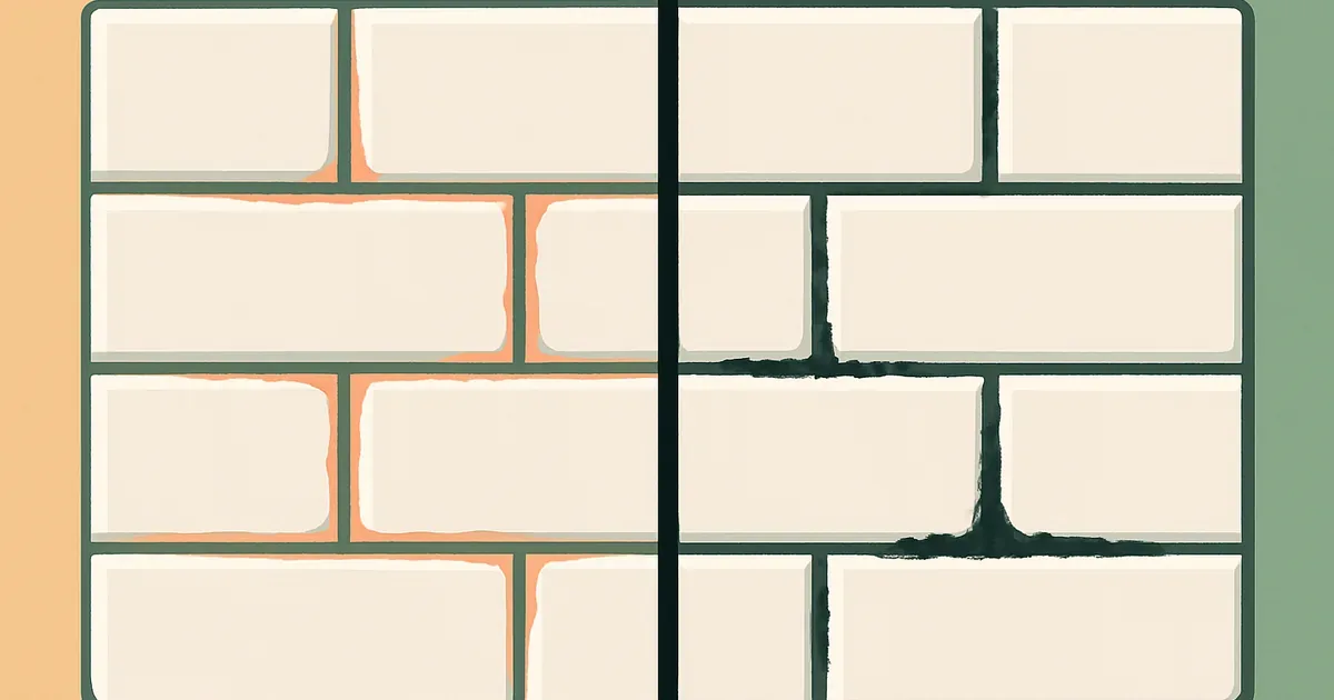 Biofilm discoloration vs actual mold growth on tile grout lines